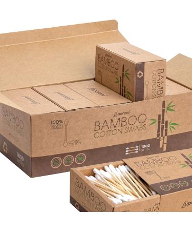 1000 Count Cotton Swabs - Cotton Buds Organic Cotton Swab Multipurpose Highly Absorbent Hygienic Recyclable & Biodegradable Bamboo Cotton Sticks for Beauty Care Painting Jewelry Pet Care(5 Pack) 200 Count (Pack of ...