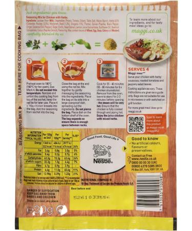 Maggi So Juicy Mixed Herbs Chicken Seasoning 30g - Flavorful and Easy Seasoning Mix - Buy Online on SooperMarket.com