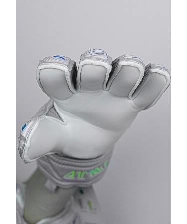 Reusch Men s Attract Finger Support Goalkeeper Gloves - Unisex Outer Seam Cut Grip Surface Light Gray-Blue-Yellow Adult Football Gloves with Finger Protection - Size 8 - Buy Online on SooperMarket.com