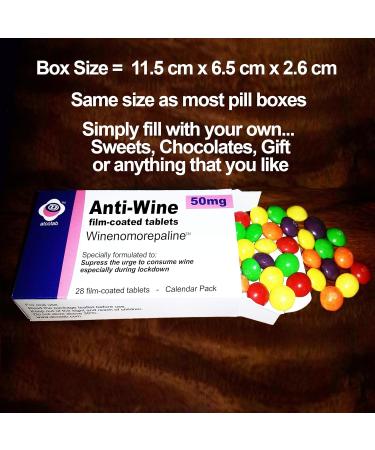 That's Amazing Lockdown Joke Pill Box Prank - Fill with your own sweets or chocolates - Great Xmas or Birthday Gift (Anti Wine) - Buy Online on SooperMarket.com