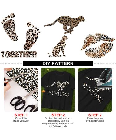 ZAIONE Leopard Heat Transfer Vinyl 5 Pack - Brown Cheetah Print HTV Iron on Sheets - Animal Pattern Bundle for DIY Crafts - Buy Online on SooperMarket.com