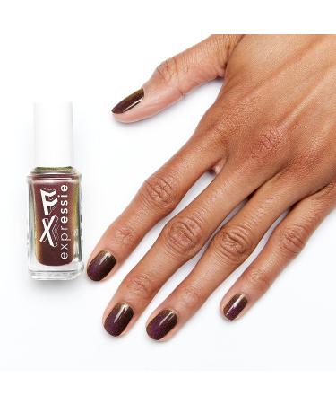 essie expressie Nail Polish Oil Slick FX Top Coat - Teal to Copper Chrome Glitter - 0.33 fl oz - Buy Online on SooperMarket.com