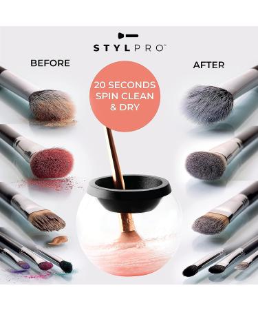 STYLPRO Original Gift Set: Electric Makeup Brush Cleaner & Dryer with 8 Collars - Fast & Automatic Spinning Cleaner with Heat-Resistant Bowl - Brush Cleanser Kit - Buy Online on SooperMarket.com