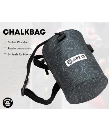 APE13 Chalk Bag for Climbing & Bouldering | Premium Set with Belt Brush Bracket & Large Magnesium Bag - Ideal for All Climbers - Buy Online on SooperMarket.com