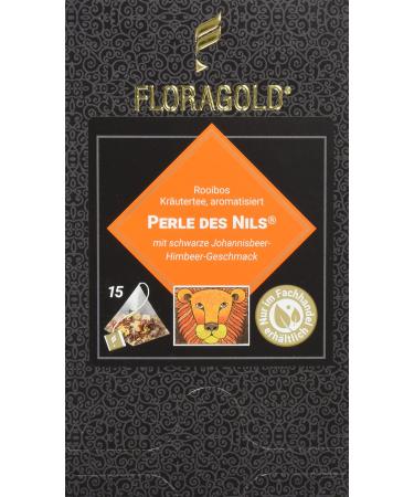FLORAGOLD pyramid bag rooibos tea Pearl of the Nile 1 pack (1 x 45 g) 15 pieces (1 pack)