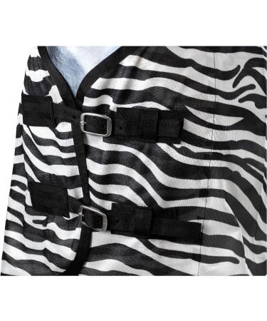 RL24 Zebra Flying Ceiling Horse Blanket | Tear-Resistant Fine-Meshed WeideDecke | Insect Protection & Extra Long Pages | Outdoor Use | 125cm Black & White - Buy Online on SooperMarket.com