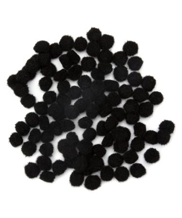 Cousin DIY Black 1/2 inch Poms 100 Pack