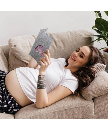 Cozy Raccoon Mutterpass Cover - Pink Felt Rainbow Design | Made in Germany | Perfect Gift for Expecting Mothers with Pockets for Insurance Card & Ultrasound Images - Buy Online on SooperMarket.com
