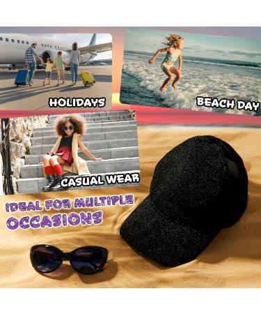 CityComfort Girls' Baseball Cap & UV Protection Sunglasses Set - Adjustable Black Glitter Kids' Gifts - Buy Online on SooperMarket.com
