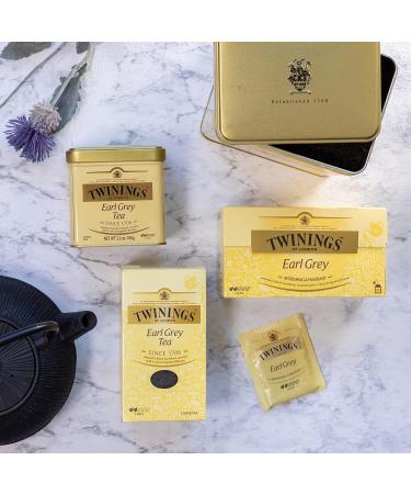 Buy Twinings Earl Grey Black Tea Bergamot Infused Tea Bags Refreshing Flavour 25 Bags (4-Pack) - International Shipping Available - Buy Online on SooperMarket.com