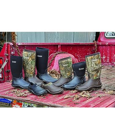 Guide Gear Men's Mid-High Bogger Waterproof Rubber Hunting Boots 5mm Neoprene Top - Size 12, Black - Buy Online on SooperMarket.com