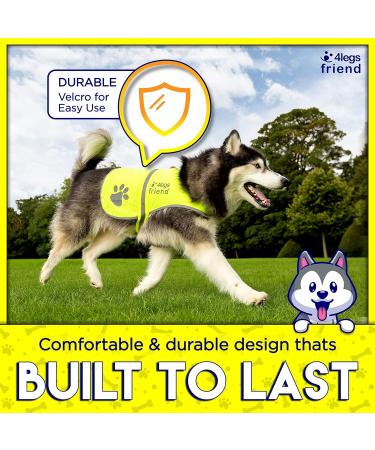 4Legriend Yellow Reflective Safety Vest for Dogs - 2 Pack Small | Keep Your Dog Visible & Safe from Cars & Hunting Accidents - Buy Online on SooperMarket.com