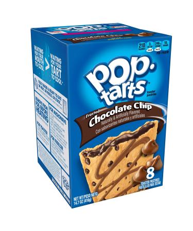 Pop-Tarts Breakfast Toaster Pastries, Frosted Chocolate Chip Flavored, 14.7 oz (8 Count)