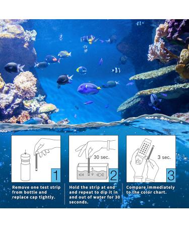 BOSIKE 50 Ammonia Test Kit - 2 in 1 Freshwater & Saltwater Nitrate Testing | Essential Aquarium Accessories for International Shipping - Buy Online on SooperMarket.com