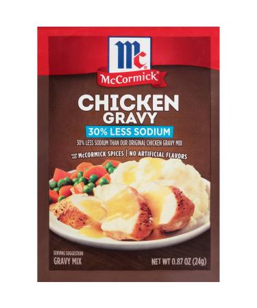 McCormick 30% Less Sodium Chicken Gravy Mix, 0.87 oz (Pack of 12)