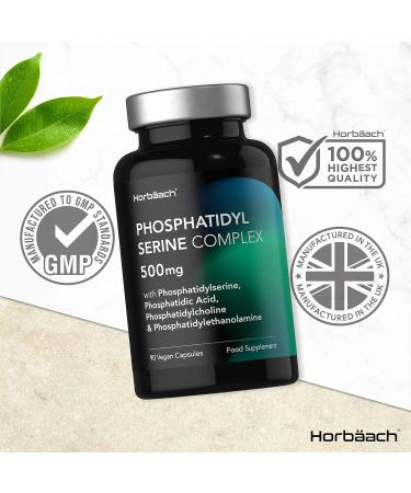Phosphatidylserine Supplement 500mg | 90 Vegan Capsules | Phosphatidylcholine Complex | No Artificial Preservatives - Buy Online on SooperMarket.com