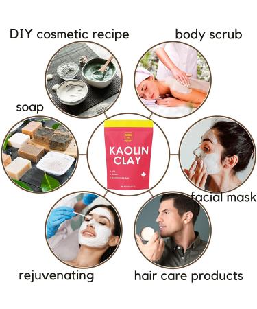 100% Natural White Kaolin Clay Powder - Pure Cosmetic Grade (8oz) Made in USA for Personal Care - Buy Online on SooperMarket.com