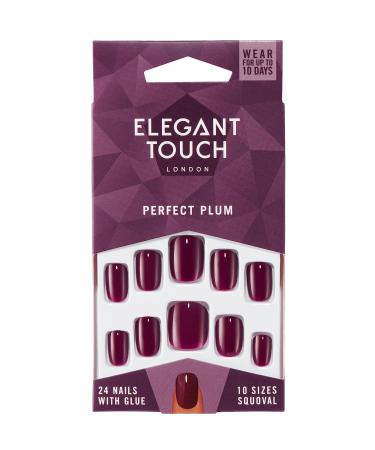 Elegant Touch Core Colour Nails Perfect Plum Purple 24 Count (Pack of 1)