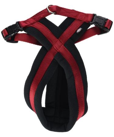 Trixie Premium touring harness size M: breast circumference 45 80 cm/25 mm in red - sporty dog harness with pleasant fleece padding continuously adjustable for medium -sized dogs 203903 red M: 45 80 cm/25 mm