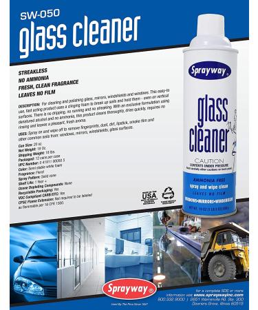 SprayWay SW050-12 Glass Cleaner 19 oz - Pack of 12 | Shop Now for Sparkling Clean Windows - Buy Online on SooperMarket.com