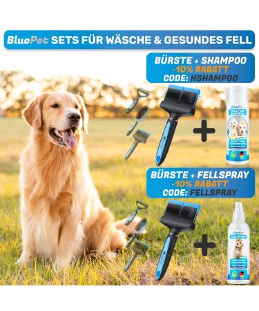 Bluepet Professional Dog Brush for Long Hair | Plucked Brush for Dogs & Cats - Gently Removes Mats Undercut & Knots - Buy Online on SooperMarket.com