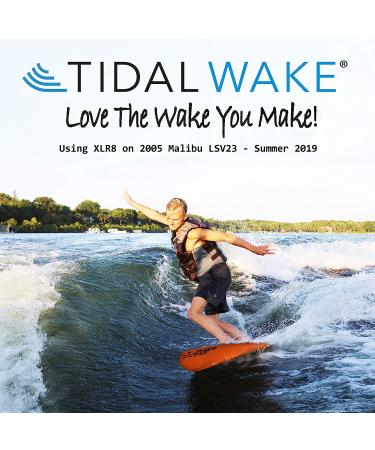 Tidal Wake XLR8 Wake Surf Shaper - For Inboard Boats | Floating Wakesurf Creator - Silver/Black Fin - Buy Online on SooperMarket.com