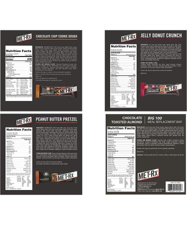 MET-Rx Big 100 Colossal Protein Bars Variety Sampler Pack - 8 Flavors - Healthy Meal Replacement Snack for Energy - Gluten Free - 8 Count - Buy Online on SooperMarket.com