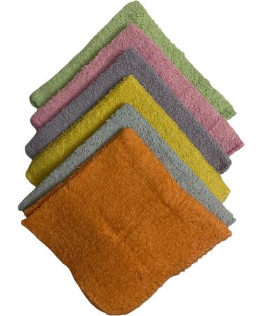 Petal Cliff 12 Pack 100% Cotton Wash Cloth Set - Extra Soft & Absorbent - 12x12 Size - Machine Washable - Assorted Colors - Buy Online on SooperMarket.com
