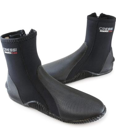 Cressi Neoprene Anti-Slip Sole Boots for Water Sports - Italy Design - US Man 10 | US Lady 11 - Black - Buy Online on SooperMarket.com
