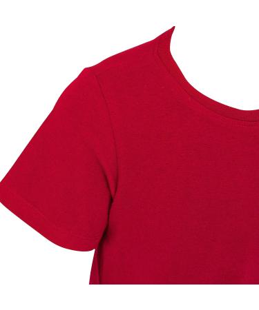 Kaycey Short Sleeve Bodysuit with Snap Buttons | Special Needs Clothing for Kids 5-6 Years | Red SuperSoft Cotton Fabric - Buy Online on SooperMarket.com