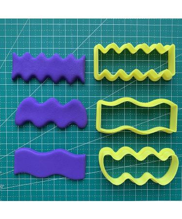 Set of 3 Wavy Rectangle Shape Hair Clip Barrette Cutters - Buy Online on SooperMarket.com