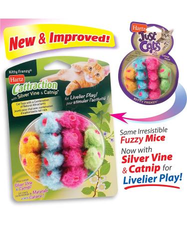Hartz Cattraction Cat Toys with Silver Vine and Catnip - Lively Play for Cats & Kittens | Multiple Styles - Kitty Frenzy - Buy Online on SooperMarket.com
