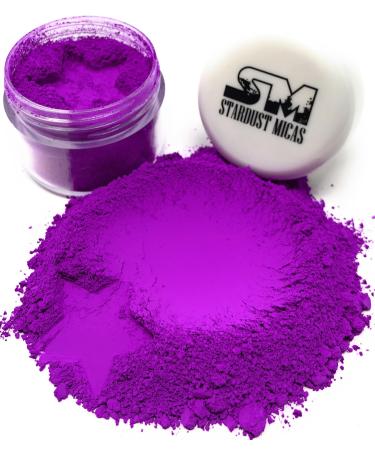 Stardust Micas Pigment Powder Cosmetic Grade Colorant for Makeup, Soap Making, Epoxy Resin, DIY Crafting Projects, Bright True Colors Stable Mica Batch Consistency (10 Gram Jar, Purple Orchid) 10 Gram Jar Purple Orchid