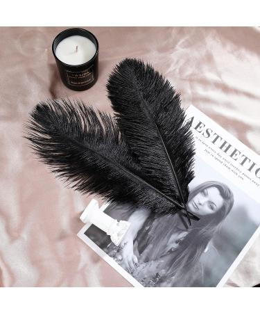 Soarer Black Ostrich Feathers Bulk - 30pcs 8-10 inch for Wedding Party Centerpieces & Home Decor - DIY Crafts (Black) - Buy Online on SooperMarket.com