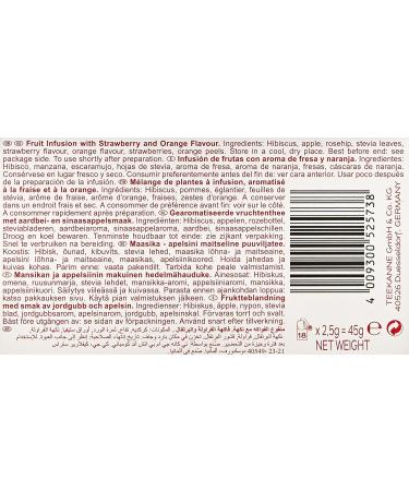 Teekanne Strawberry & Orange Cold Brew Tea Infusion - 18 Teabags - Buy Online on SooperMarket.com