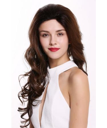 WIG ME UP RGF-5547-LF-OP2/430 Women's Lace Front Wig - Dark Brown Red Balayage Mix Long Wavy Hair - Buy Online on SooperMarket.com