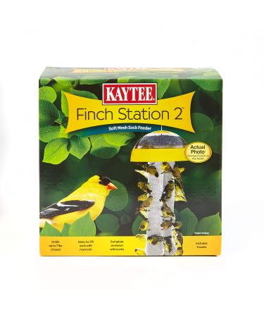 Kaytee 1000619632 Finch Station 2 Soft Mesh Sock Feeder, 4, Yellow