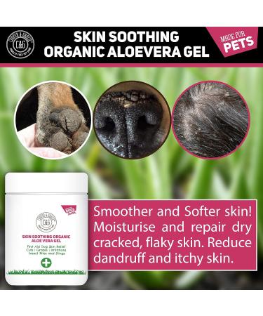 C&G Pets | Skin Soothing Organic Aloe Vera Gel | Food Grade Aloe Vera Vitamins Mineral Amino Acids | Soothes Calms Cools Moisturizes Insect Bitten Scaly Scabby Flabby Skin - Buy Online on SooperMarket.com