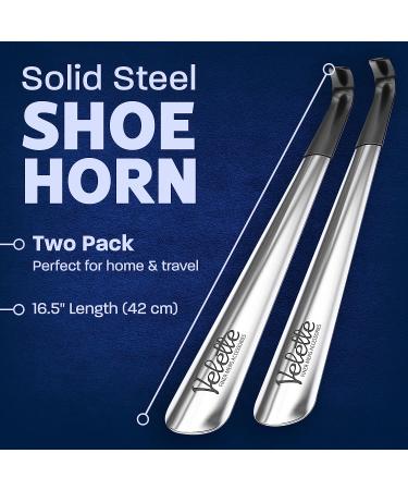 Velette Metal Shoe Horn - Long Shoehorn Helper for Seniors, Men, Women, and Kids - Ideal for Boots and Shoes - Buy Online on SooperMarket.com