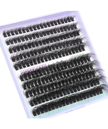 PHKERATA Fluffy Cluster Lashes DIY Extension Kit 8-18MM D Curl Individual Eyelashes | 200Pcs Lash Clusters with Bond, Seal, Tweezers | 70P Kit - Buy Online on SooperMarket.com