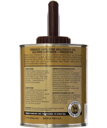 Fiebing's Pure Neatsfoot Oil 32 oz | Leather Softener | Comes with Applicator - Buy Online on SooperMarket.com