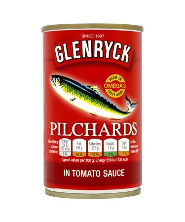 Glenryk Pilchards in Tomato Sauce 155g (6)
