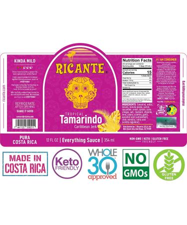 Ricante Tropical Tamarindo Caribbean Jerk Everything Sauce 12oz - Keto, Gluten & Whole 30 Friendly - Buy Online on SooperMarket.com