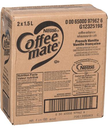Coffee Mate Liquid Coffee Creamer Lactose Free French Vanilla No Refrigeration 1.5 Liter Pump Bottle (2-Pack) French Vanilla 2x1.5L - Buy Online on SooperMarket.com