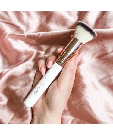 Rose Gold Kabuki Brush for Makeup - Professional Flat Top Foundation Brush for Blending Liquid, Cream, and Powder - Cruelty-Free by Lily England - Buy Online on SooperMarket.com