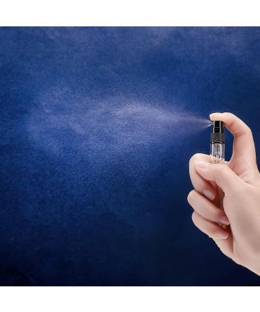 BENECREAT Mini Glass Spray Bottles Set - 30 Pieces (3ml/5ml/10ml) with Funnel & Pipettes - Perfect for Perfumes & Cosmetics - Fine Fog Atomizers (Black Cap) - Buy Online on SooperMarket.com