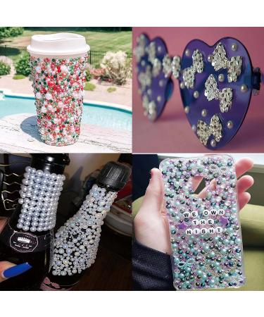 YAEISM 2000PCS Flatback Pearls Rhinestones | Multi Size Pearls for Nails | Nail Art & DIY Decoration Kit with Pickup Pencil and Tweezer (White AB) - Buy Online on SooperMarket.com