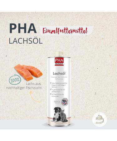 Buy PHA Salmon Oil for Dogs Cats & Horses | Sustainable Omega 3 & 6 Fatty Acids from Norway - 1L (1000ml) - Buy Online on SooperMarket.com