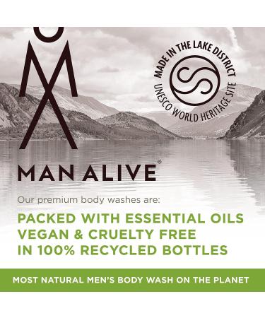 MAN ALIVE Black Suede & Tonka Shower Gel for Men 500ml - Vegan, SLS Free Formula - Ideal Men's Grooming Gift - Masculine Scent - Body & Face Wash - Buy Online on SooperMarket.com