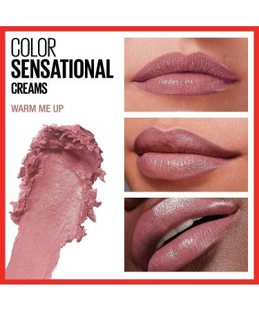 Maybelline Color Sensational Lipstick - Cream Finish, Hydrating Nude Pink Lipstick - Warm Me Up - 0.15 Ounce - Buy Online on SooperMarket.com